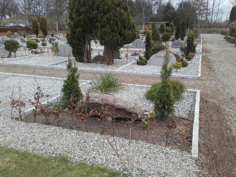 færdig arbejde på Christiansfelt Kirkegård
